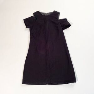 Topshop black 6 cold shoulder mini shift dress